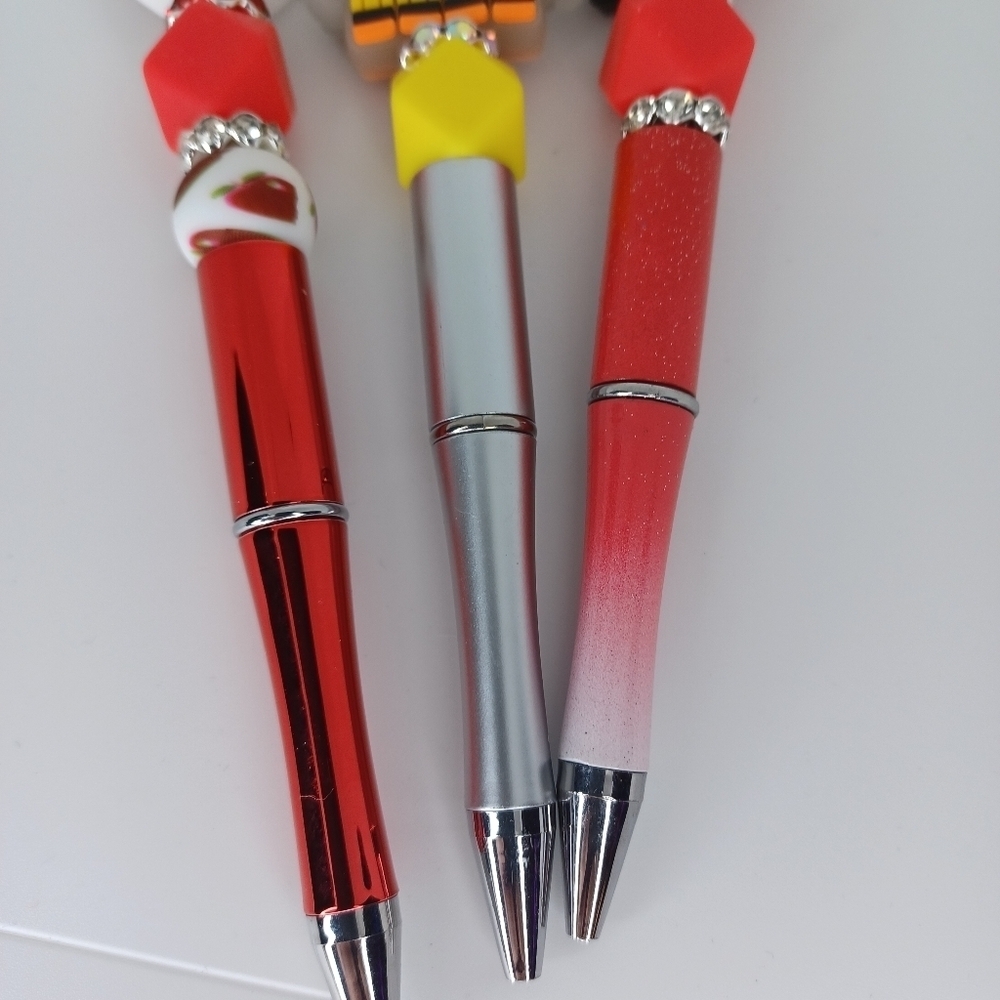 Hamdmade Set OfThree Teacher-Themed Silicone Beaded Pens - Picture 3 of 3